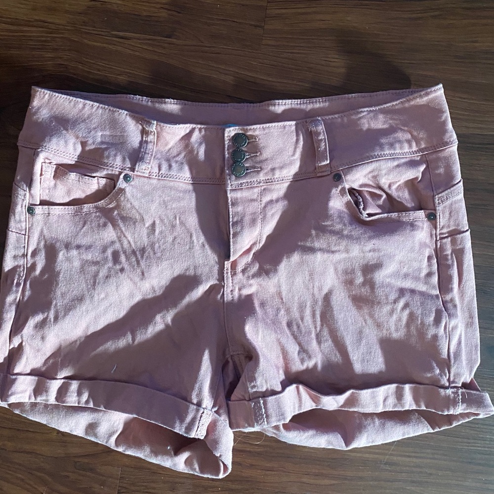 Rose Pink High-Waisted Shorts